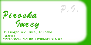 piroska imrey business card